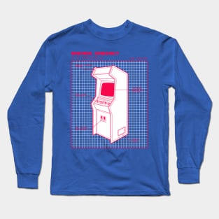 Retro Arcade Cabinet Long Sleeve T-Shirt